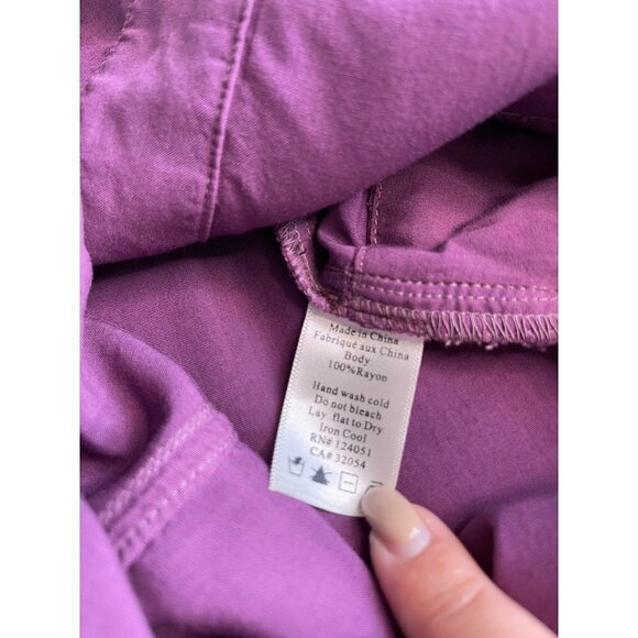 NWT The Odells Sz XS Purple Hi-Low Tunic Pocket Dress 3/4 Sleeves - Picture 8 of 9